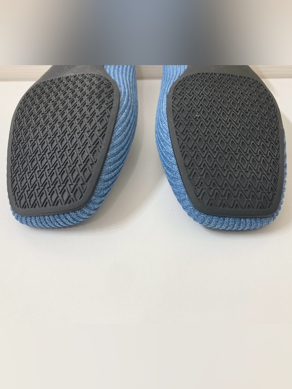 Vivaia Margot 2.0 Denim Blue Square Toe V Cut Washable Knit Flats 8.5 EU 39.5 - Picture 10 of 11